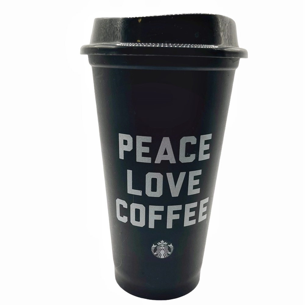 Starbucks Reusable Travel Cup - Peace Love Coffee